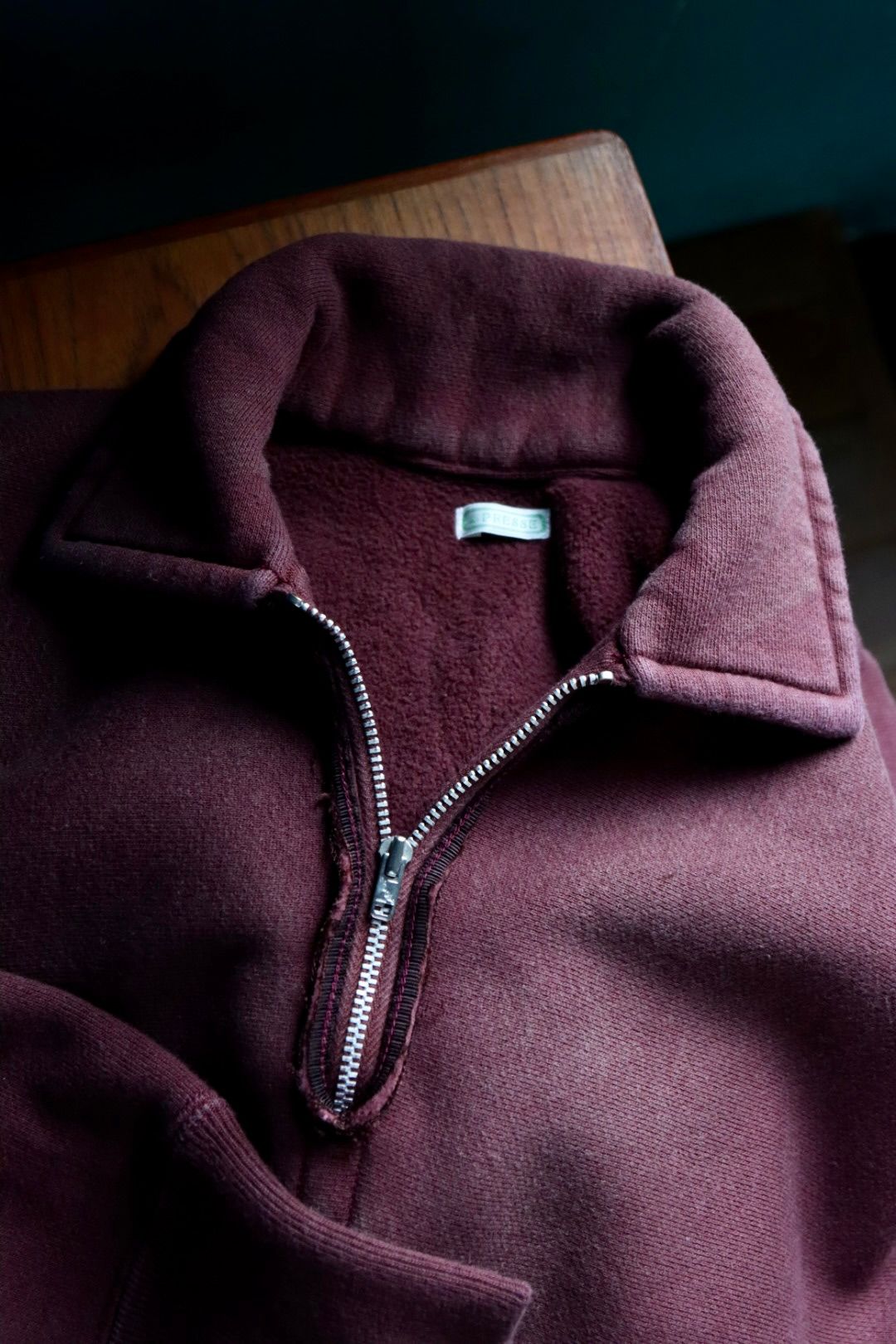 アプレッセ 2025 STYLE2 Vintage Half Zip Sweatshirt(25AAP-05-09)BURGUNDY☆8月9日(土)発売！