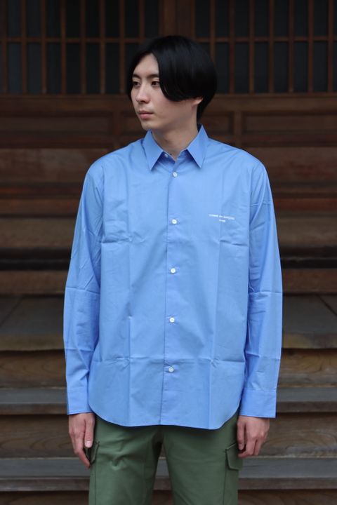 Comme Des Garcons Homme 綿ブロードロゴプリントシャツ(HH-B015-051) style.2020.9.5.