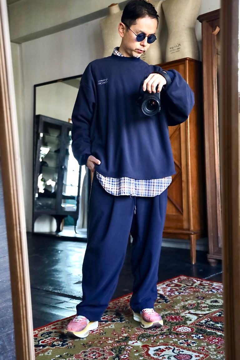 S.F.C FLEECE SUPER BIG LS ROUND TEEスタイル