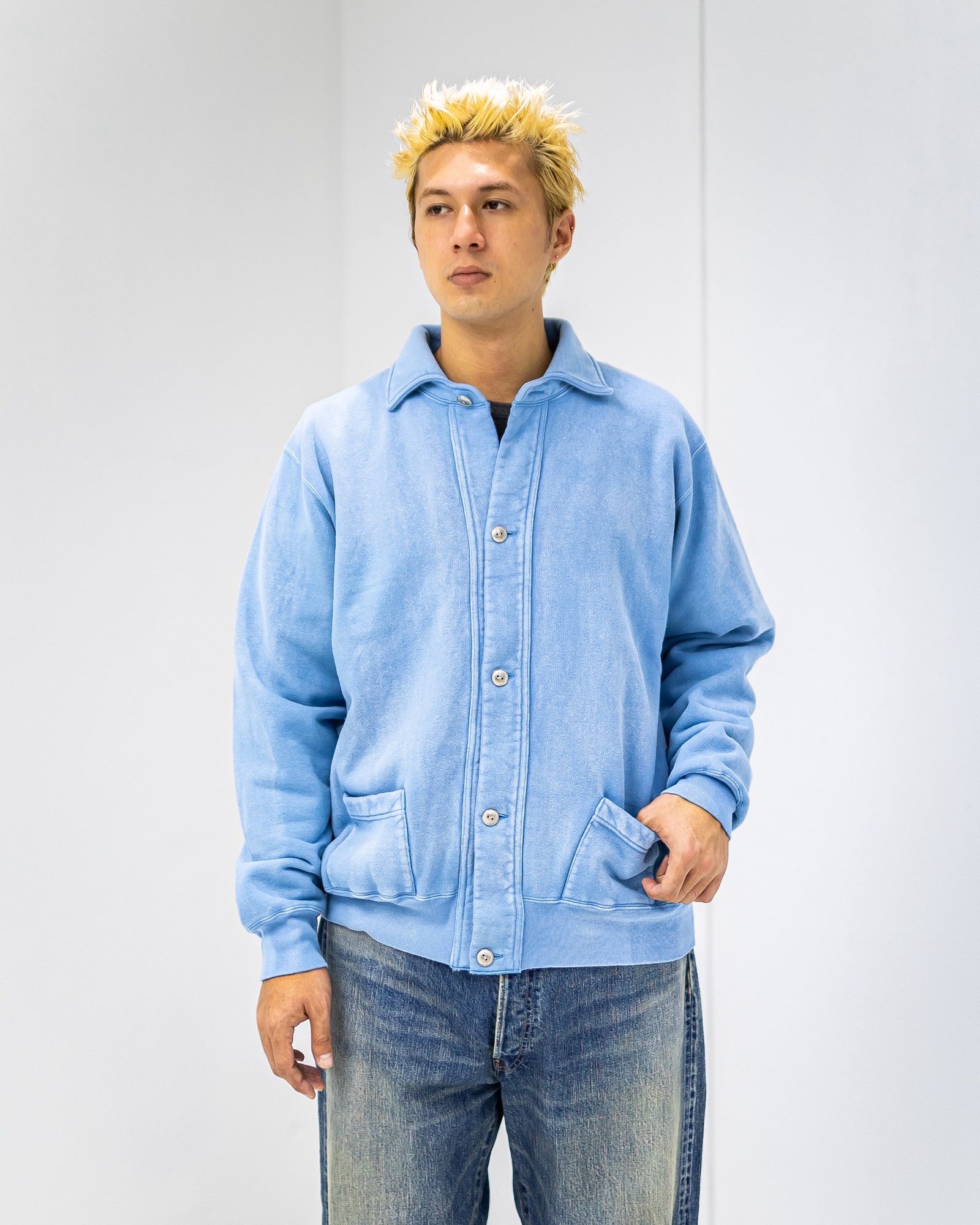A.PRESSE Vintage Sweat Cardigan (SAX) 9月13日(土)新作発売！