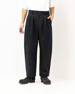 コムデギャルソンオム25FW コットンサテンパンツ(HP-P025-051)BLACK