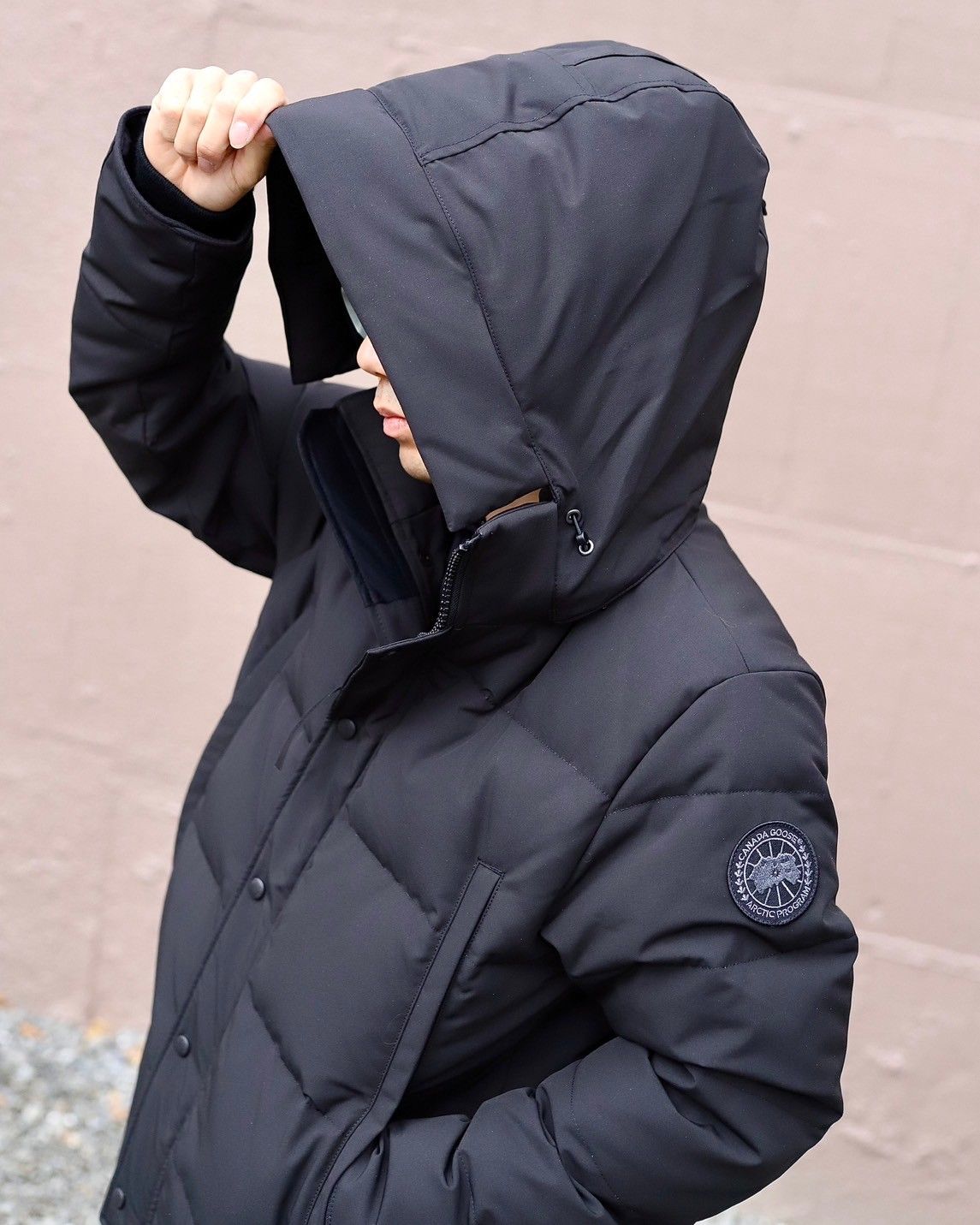 CANADA GOOSE カナダグース Wyndham Parka BLACK LABELスタイル