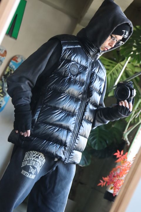 CANADA GOOSE CROFTON VEST BLACK LABELスタイル