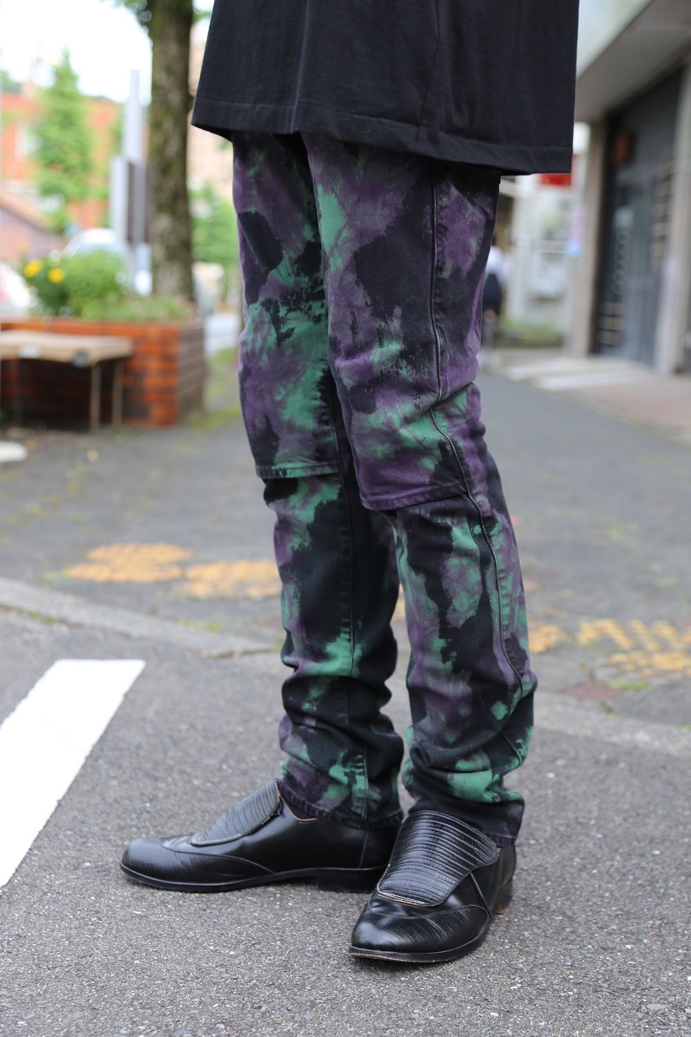 yohji yamamoto 丸首半袖メッセージプリントTシャツ カルティマ社長絵抜染PT Style.2020.8.2.