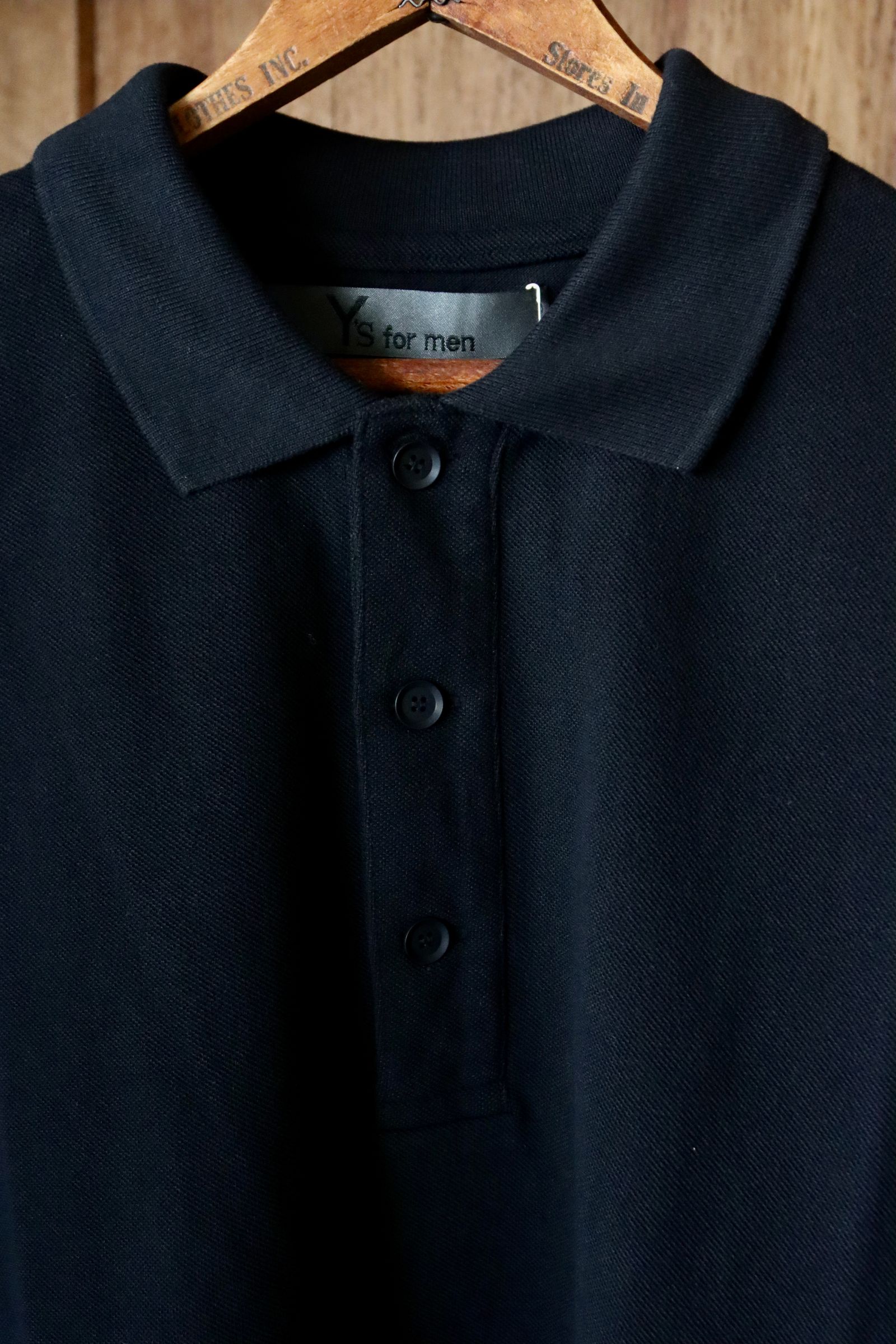 ヨウジヤマモトY`s 24SS ロゴ刺繍ポロシャツ(MS-T50-097)BLACK