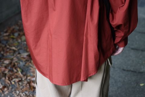 Graphpaper Broad L/S Oversized Regular Collar Shirt(GM223-50063) style. 2022.07.24.