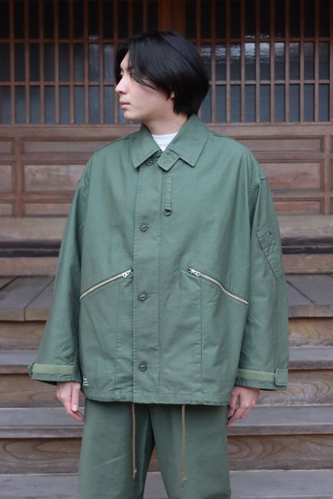 FreshService 22SS BACK SATIN FLIGHT JACKET(FSW-22-CT_25)CACTUS style