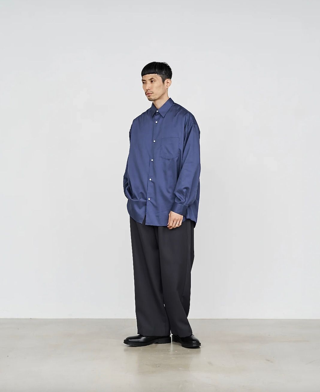 Graphpaper - グラフペーパー23AW シャツ Silicon Poplin Oversized