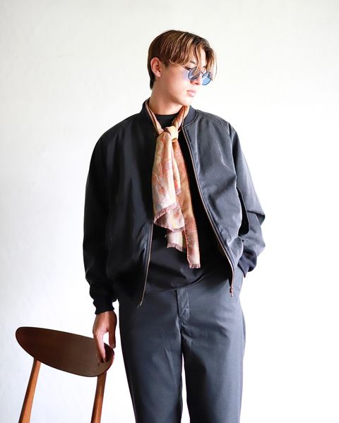 A.PRESSE 23AW Silk Padding Jacketスタイル