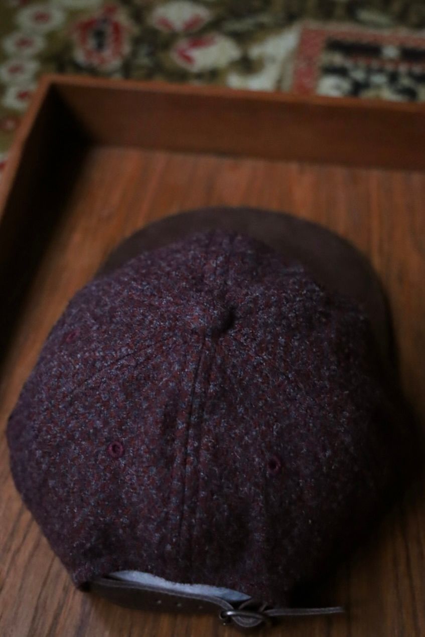 コムデギャルソンオム ウールヘリンボーンキャップ(HR-K601-051-2)BURGUNDY×BROWN☆10月2日(金)発売！