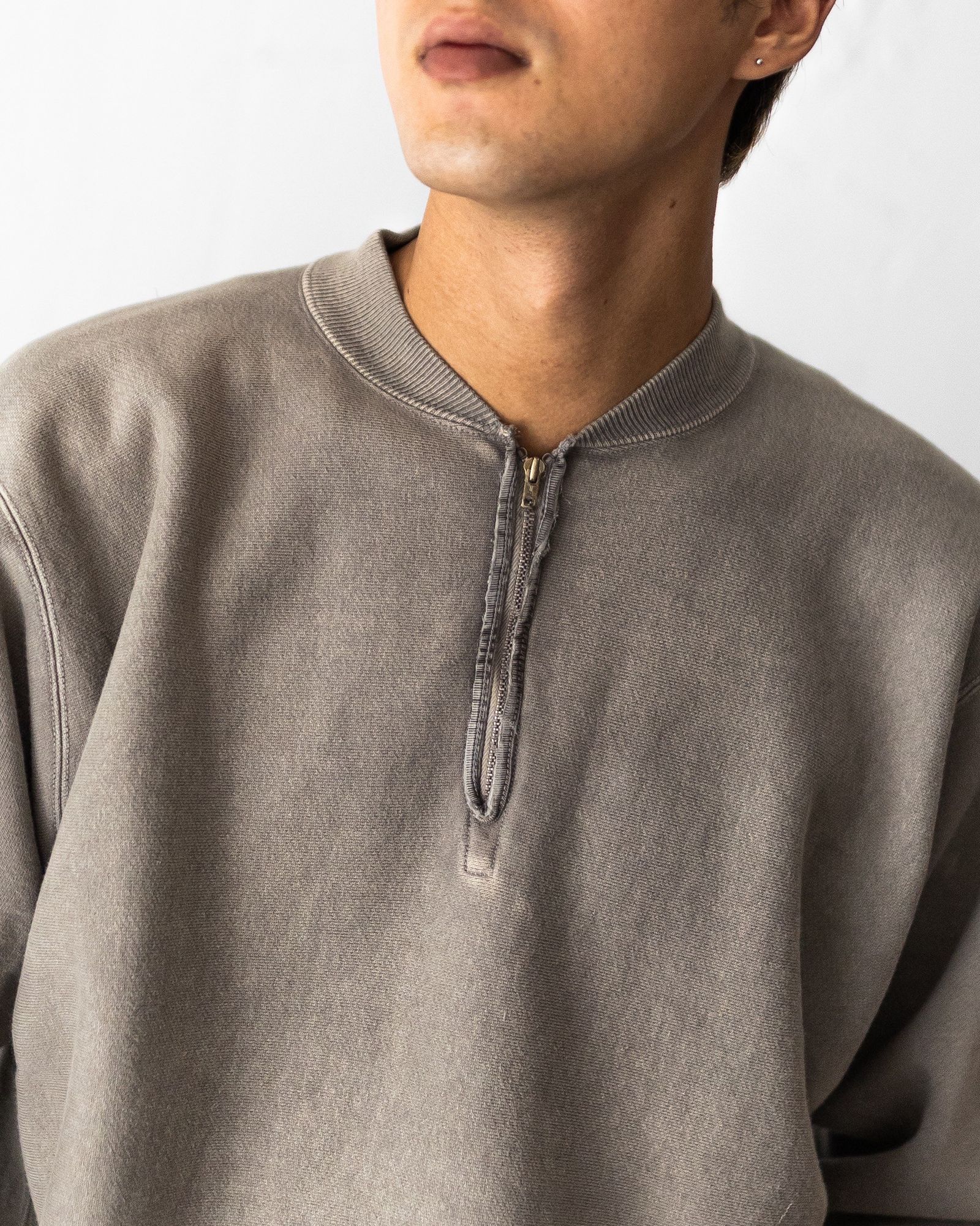 A.PRESSE Vintage Half Zip Rib Collar Sweatshirt 8月23日(土)新作発売！