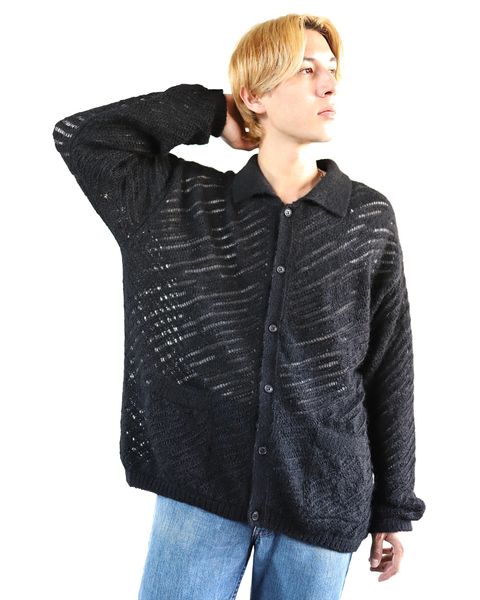 YOKE 新作SILK MOHAIR BUTTONED CARGIGAN style.2024.2.5
