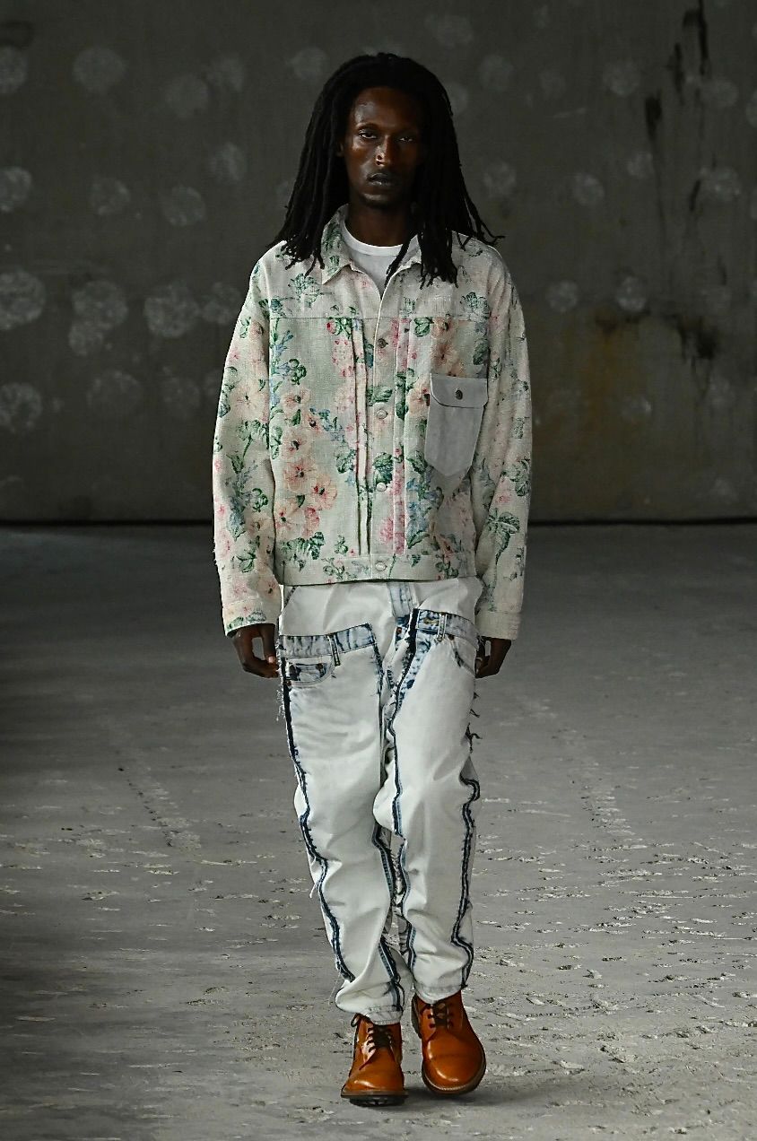 ジュンヤワタナベマン 26SS Levi'sWネーム レーヨンリネン花柄プリント×牛革ジャケット(WQ-J204-051)☆2月6日(金)発売！