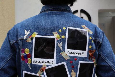 doublet MEMORIAL POLAROID DENIM JACKET(21SS06BL115) style. 2021.04.28.
