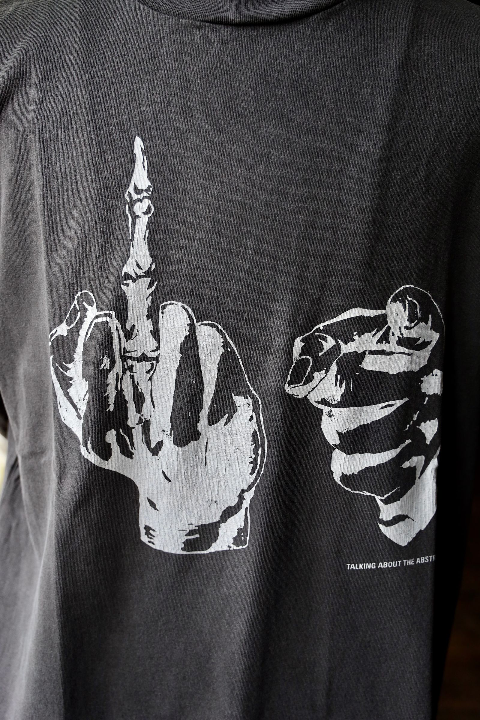 トーキングアバウト ジ アブストラクション 25AW USED PROCESSING TEE(2526AW-T-001F)BLACK☆新作発売！