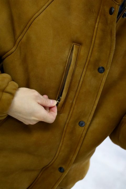 A.PRESSE 2026 Vintage Mouton Ski Down Jacketスタイル