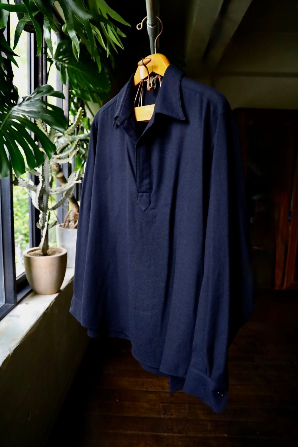 アプレッセ Wool Skipper Shirt(24ААР-02-03H)NAVY☆9月21日(土)発売！