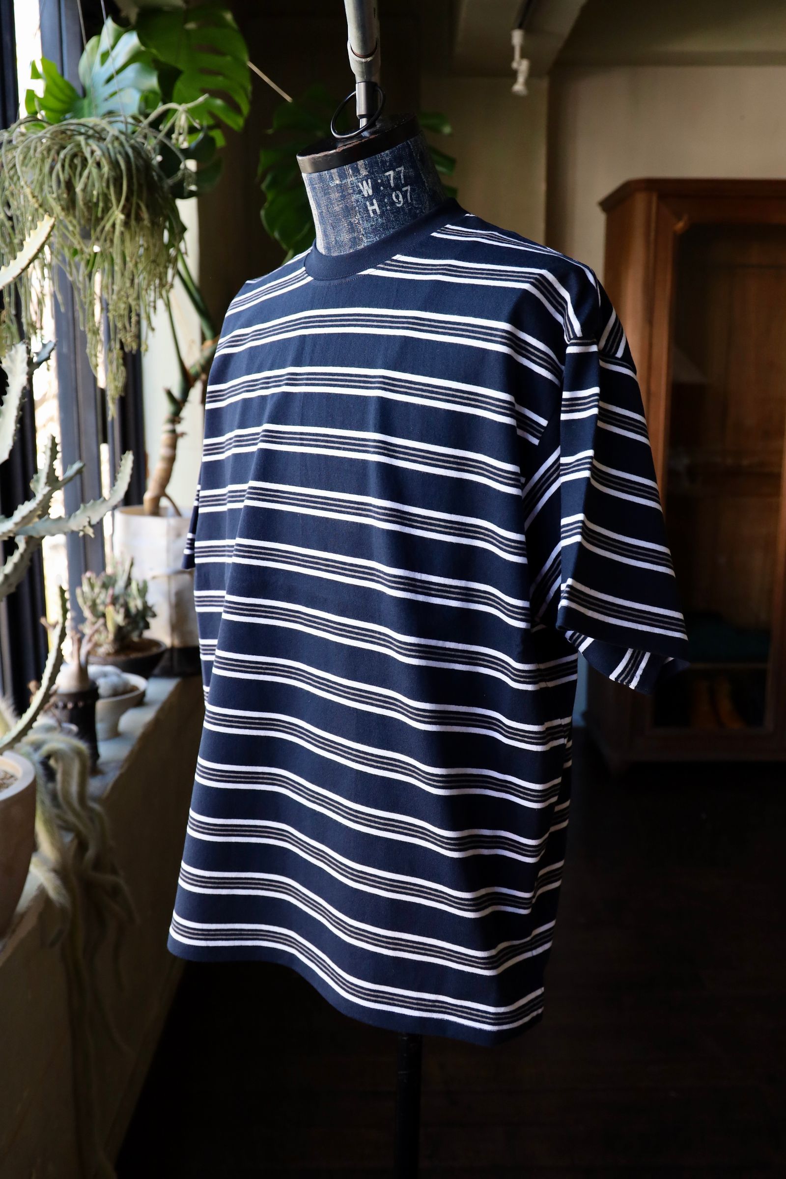 フレッシュサービス MULTI BORDER S/S TEE(FSC251-70121)NAVY