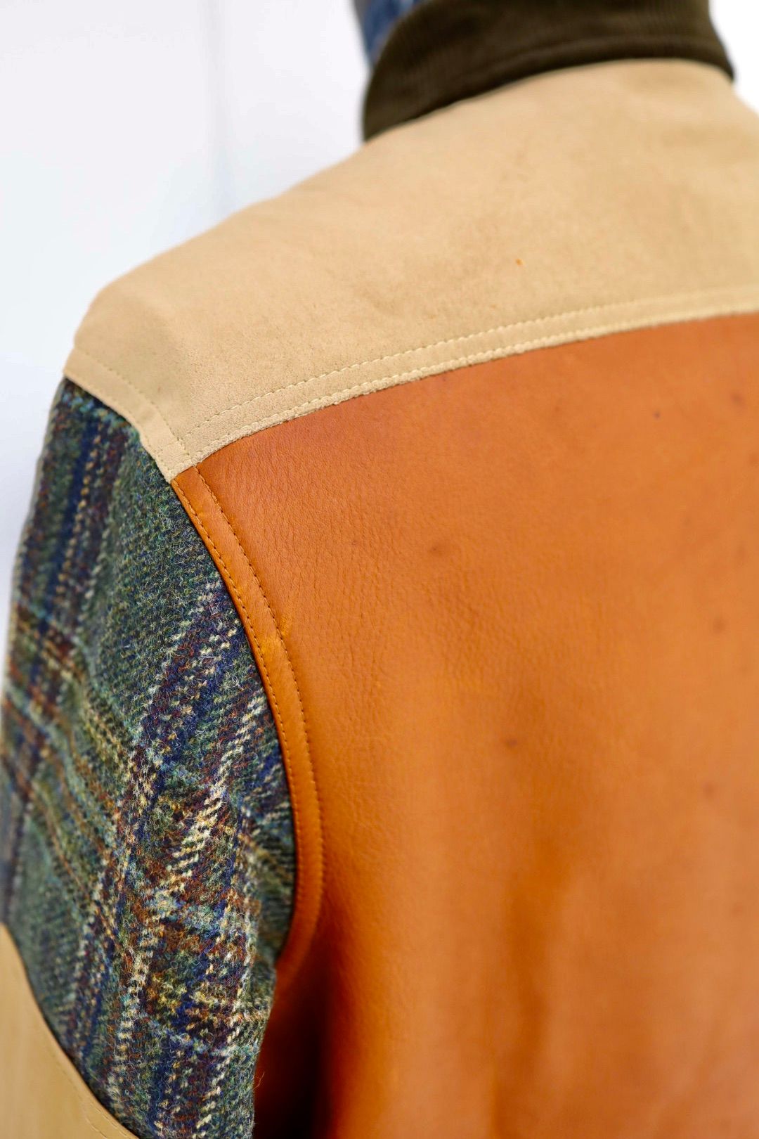 ジュンヤワタナベマン 25AW FILSON Wネーム ウールチェックツイードレザージャケット(WP-B002-051)☆11月1日(土)発売!