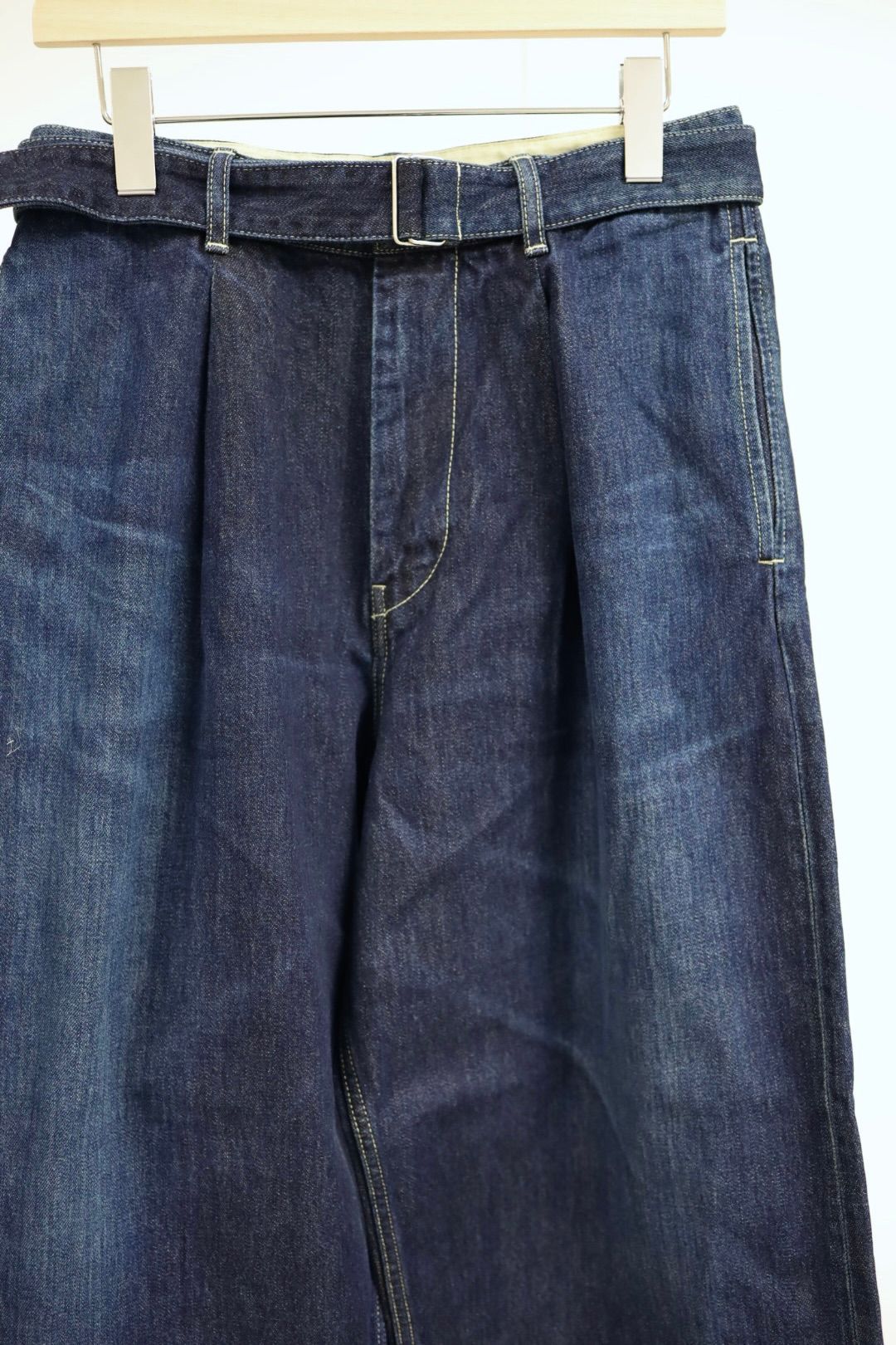 グラフペーパー Selvage Denim Belted Pants(GU261-40064DB)INDIGO_DARK FADE★1月24日(土)発売！