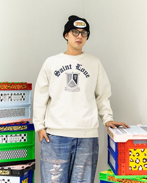 セントマイケル  SAINT LOUE CREW NECK SWET(SM-HR1-0000-047)WHITE★10月11日(土)発売！