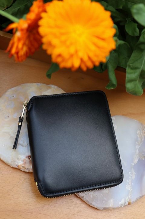 コムデギャルソン 財布 Classic Leather 二つ折りZIP財布(8Z-D002-051)BLACK☆再入荷！