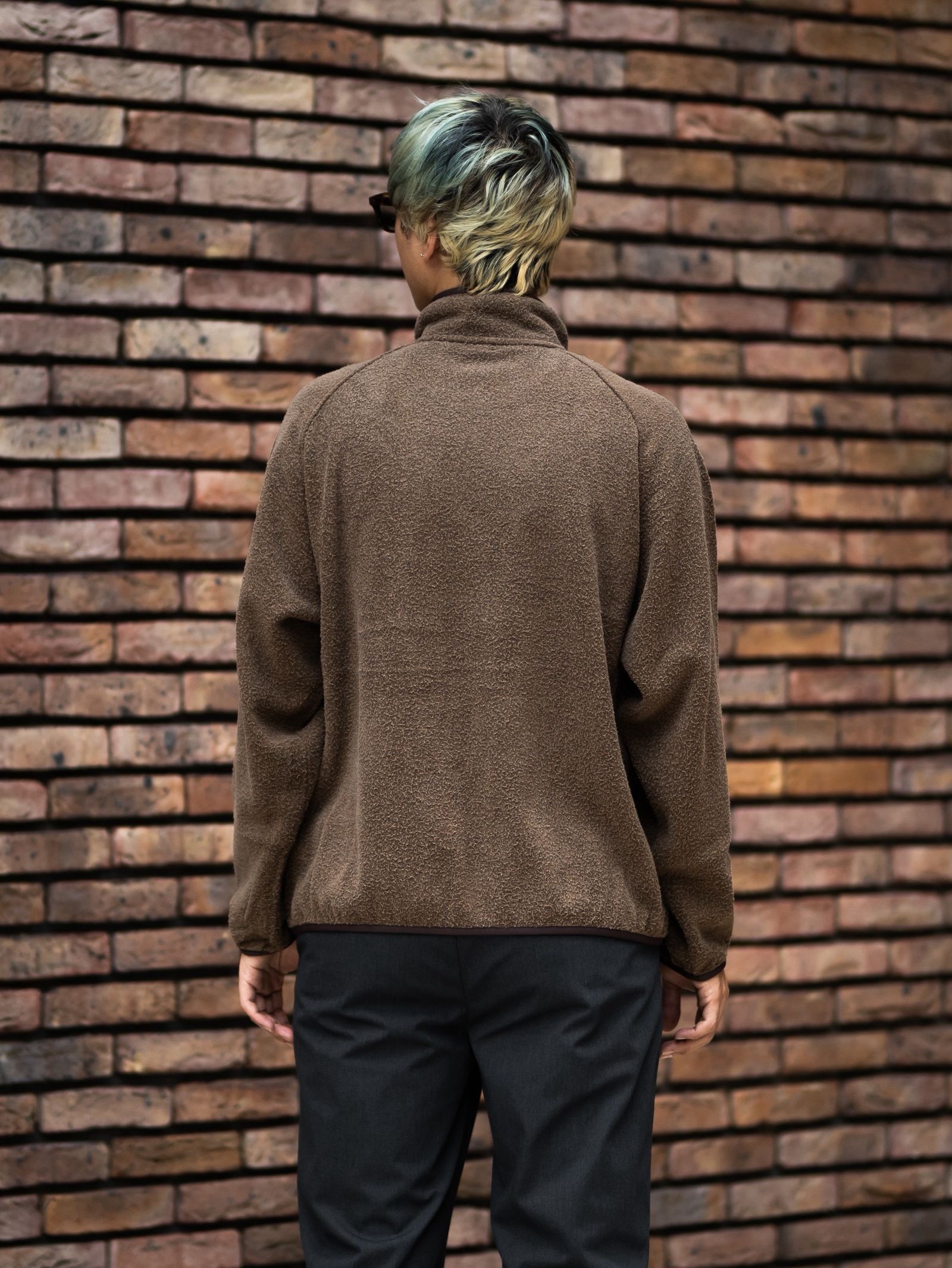 A.PRESSE Vintage Silk Fleece Harf ZIP Jacket MARK STYLE