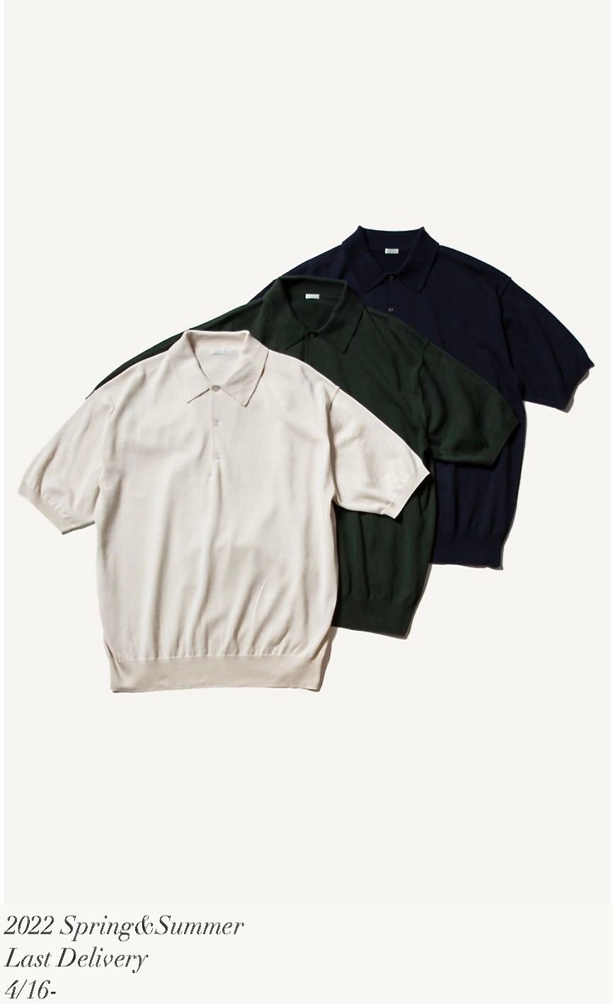 A.PRESSE - アプレッセ22SS Cotton Knit S/S Polo Shirts(22SAP-03-05H 
