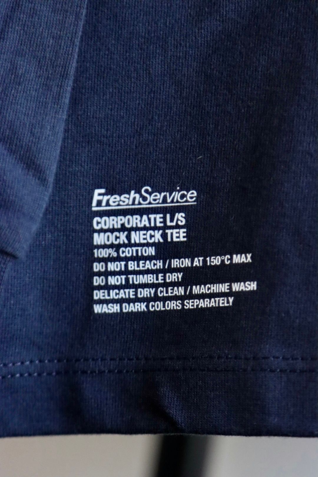 フレッシュサービス 2-PACK CORPORATE L/S MOCK NECK TEE (NAVY)