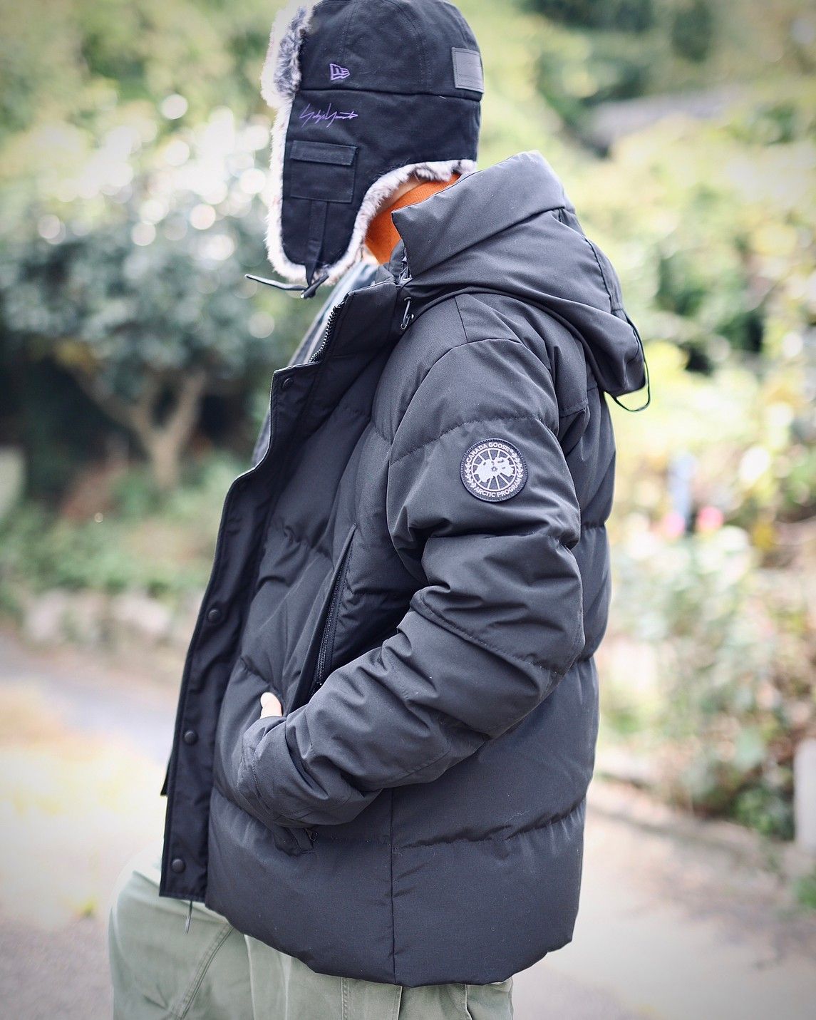 CANADA GOOSE カナダグース23AW Wyndham Parka Black Labelスタイル