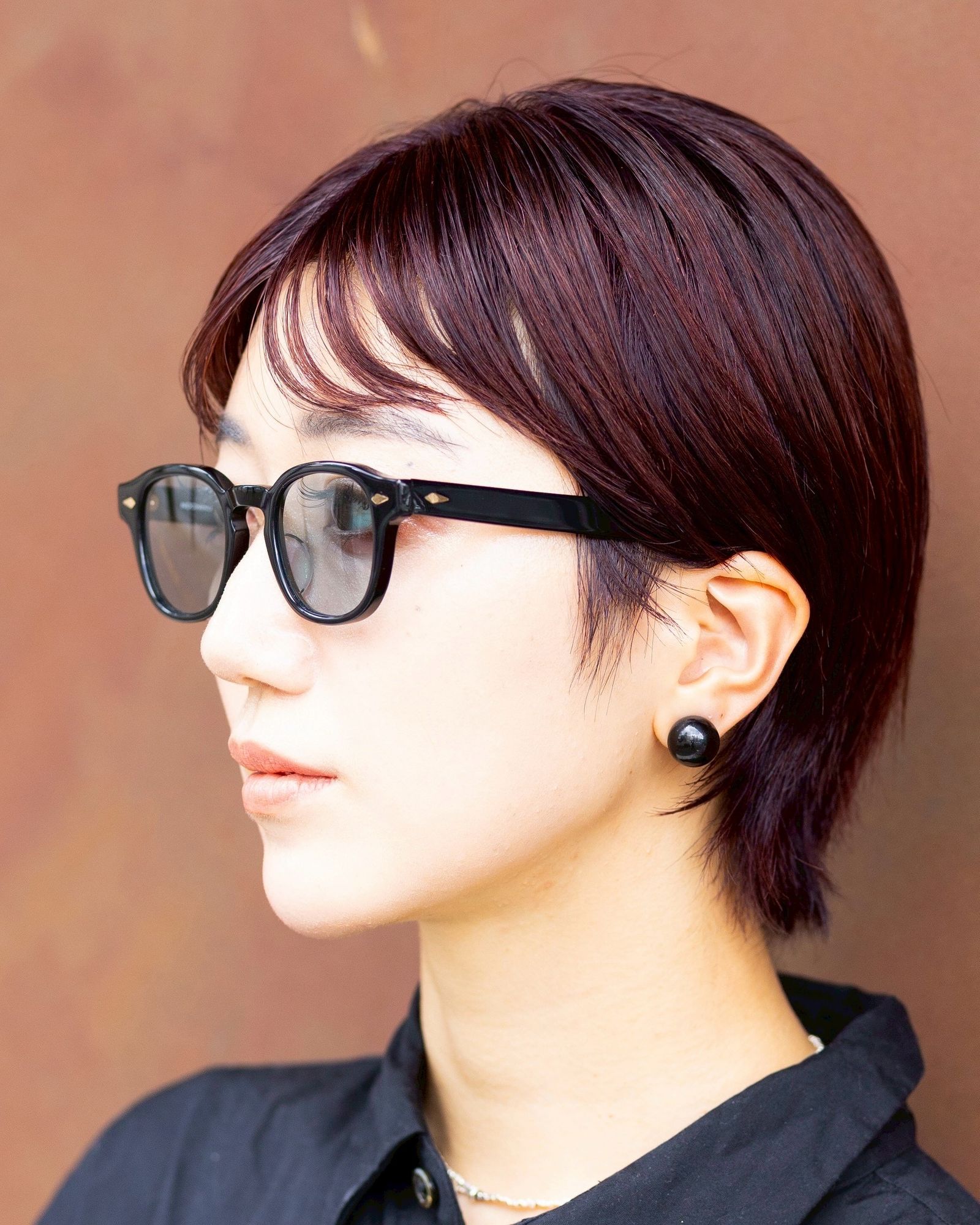 ノチノオプティカル "NOCHINO" #23.GLOSS BLACK × BLUE GREY to GREY (調光モデル)