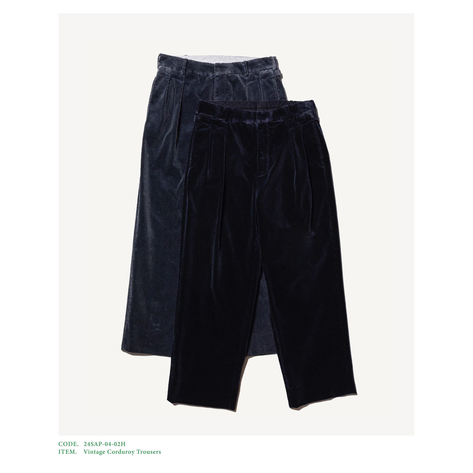 A.PRESSE 24SS Vintage Corduroy Trousers品番24SAP-04-02H