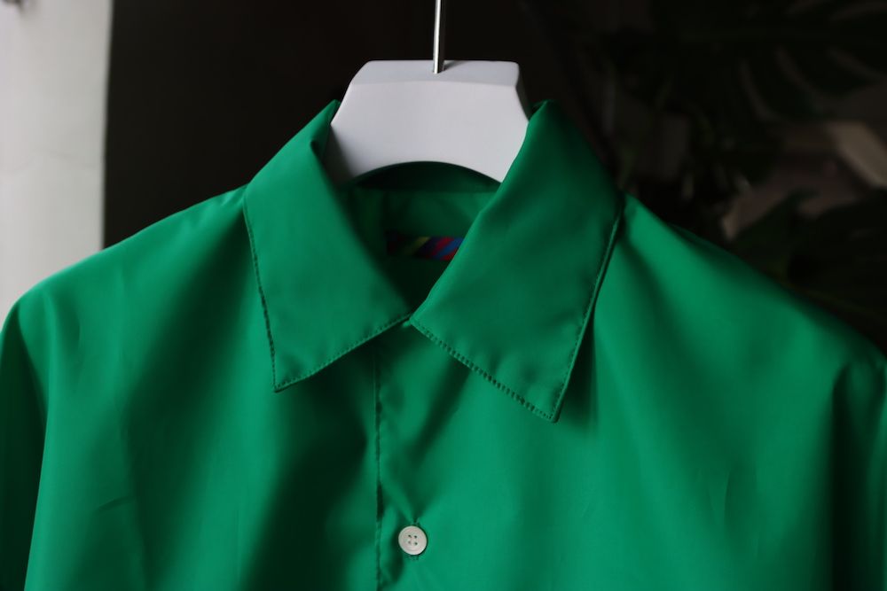 イズネス22SS BALLOON WIDE SHIRT(1022SSSH03)FLASH GREEN