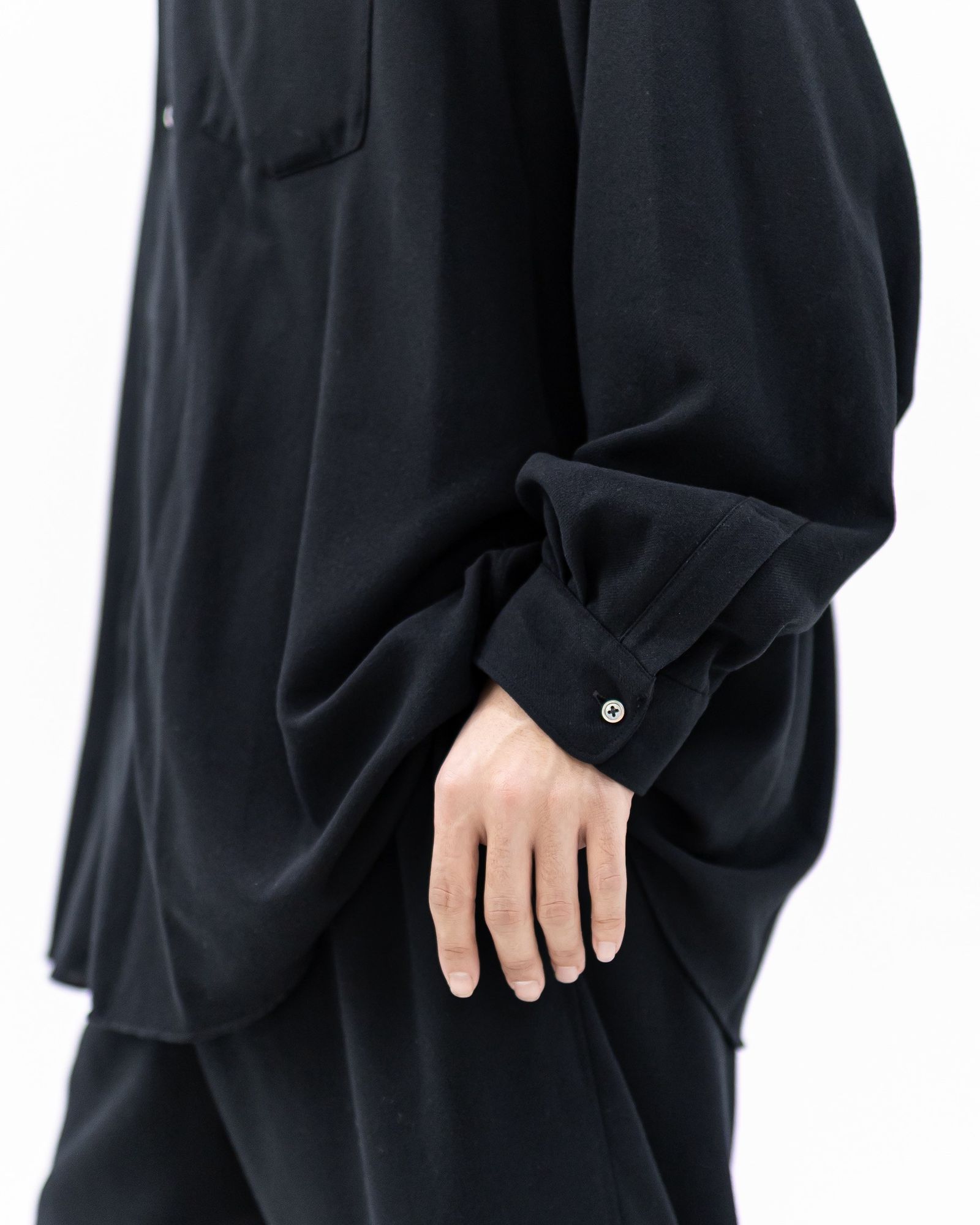 Graphpaper Viscose Viyella L/S Sleeping Shirt (BLACK)新作発売！
