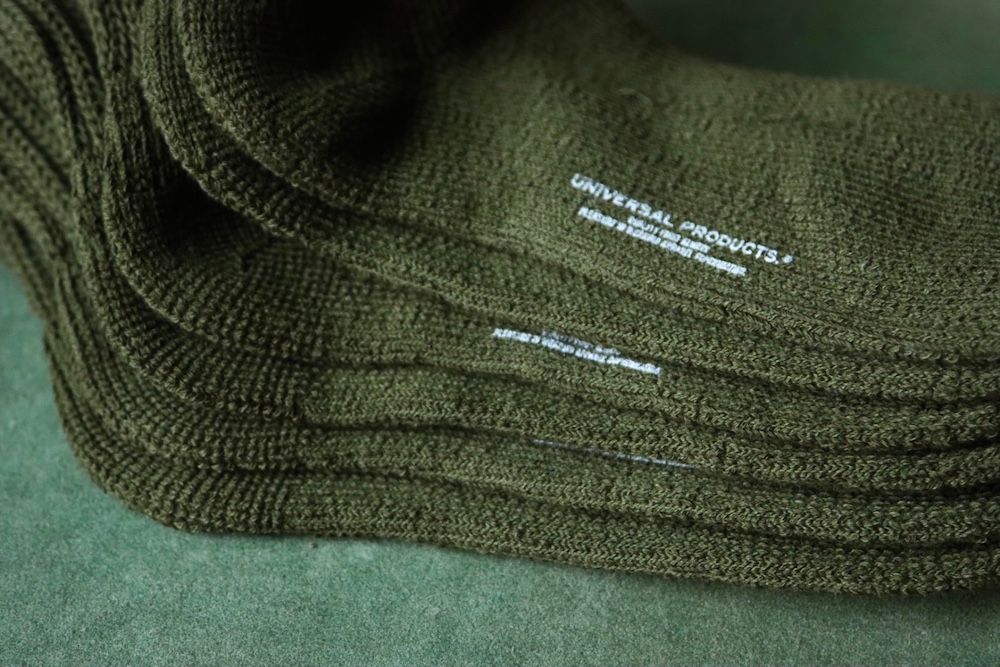 ユニバーサルプロダクツ パイルソックス 3P PILE SOCKS(181-60912)OLIVE