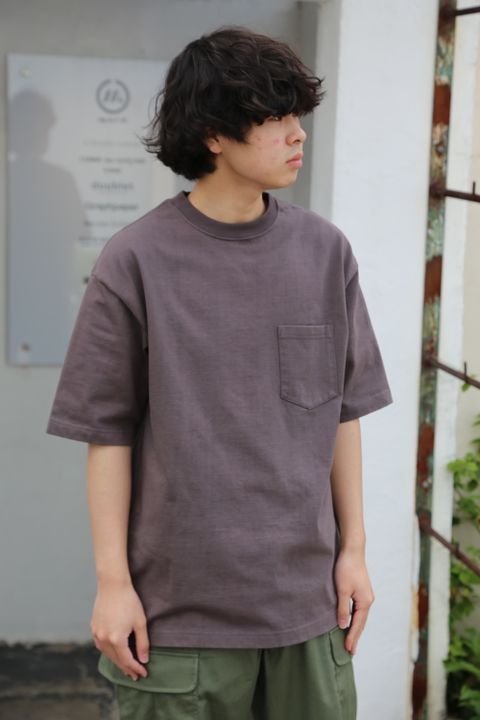 CIOTA スビンコットン10/-度詰め 吊り天竺ポケット付き半袖Tシャツ(CSLM-106M) style. 2021.04.25.