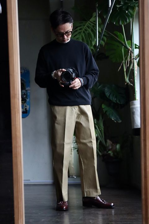 A.PRESSE Vintage US ARMY Chino Trousersスタイル