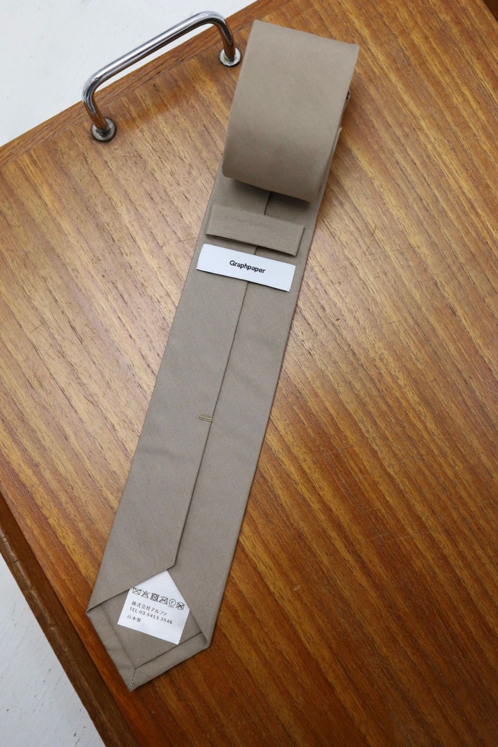 グラフペーパー 26SS ALUMO for GP Cotton Necktie(GU261-90226) TAUPE☆1月31日(土)発売！