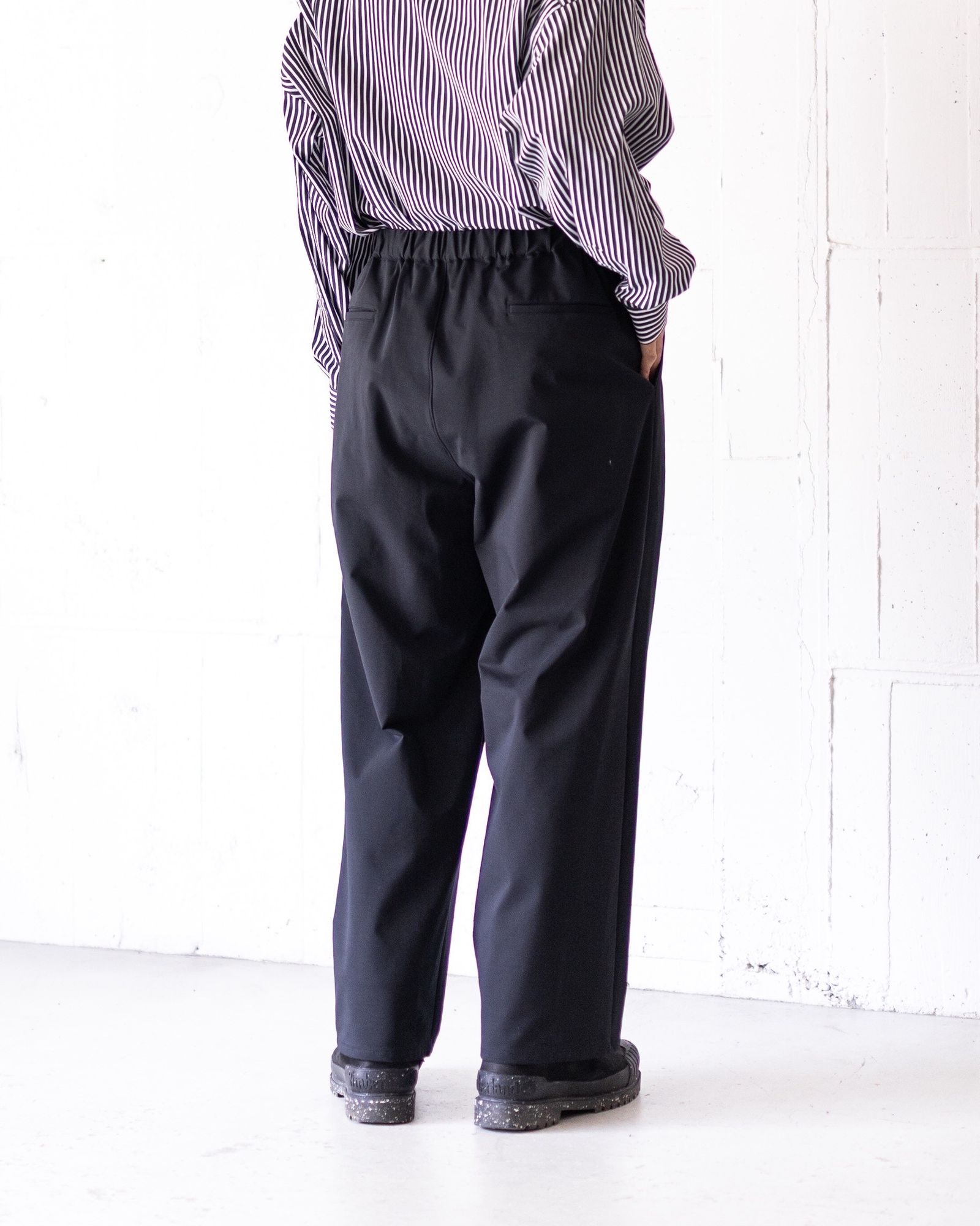 グラフペーパー25AW Compact Ponte Wide Chef Pants (GM253-40041B)BLACK ☆7月12日(土)発売！