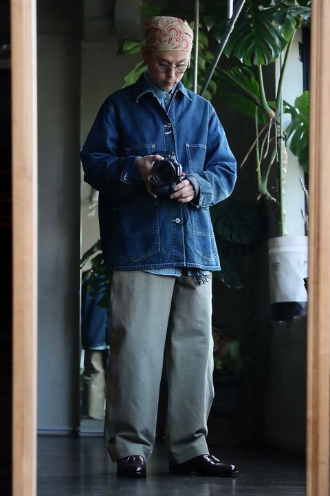 A.PRESSE アプレッセ23SS Denim Coverall Jackeスタイル