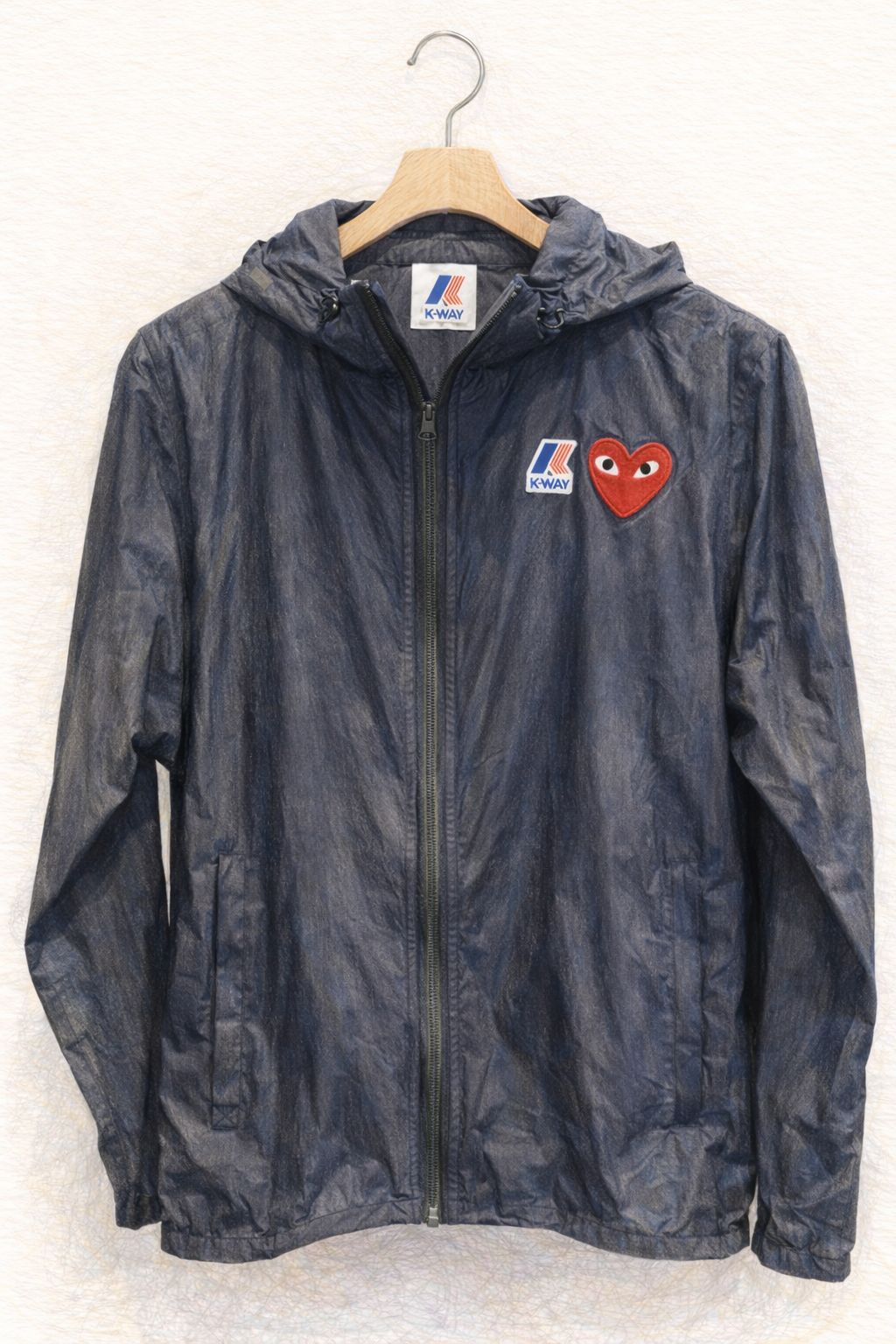 プレイコムデギャルソン K-WAYコラボ FULL ZIP HOODIE(NAVY)