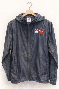 プレイコムデギャルソン K-WAYコラボ FULL ZIP HOODIE(NAVY)