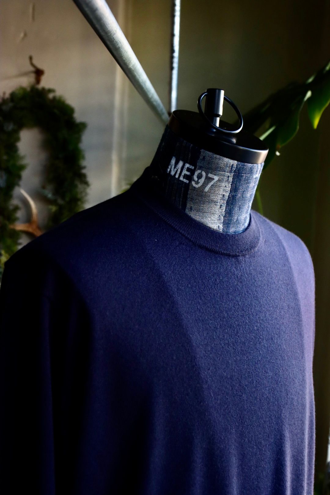 アプレッセ Cashmere High Gauge Crew Neck Sweater(24SAP-03-02K)NAVY - 2(M)