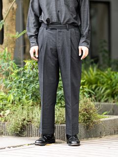 マーカウェア 26AW DOUBLE PLEATED SEMI EASY TROUSERS(A26C07PT02C) CHARCOAL☆新作発売！