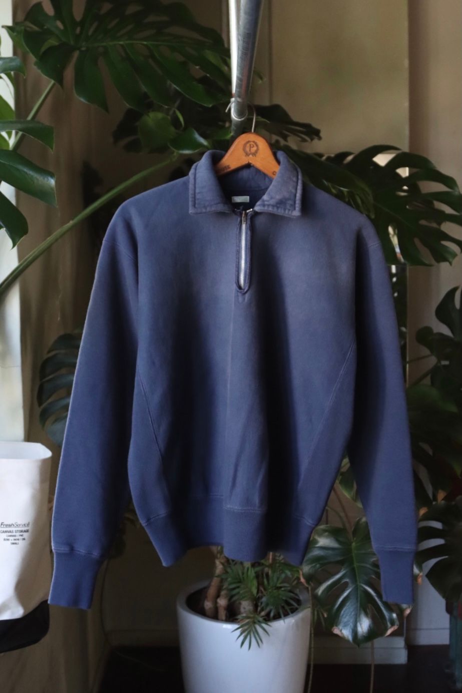 A.PRESSE Vintage Half Zip Sweatshirt 3 | hartwellspremium.com