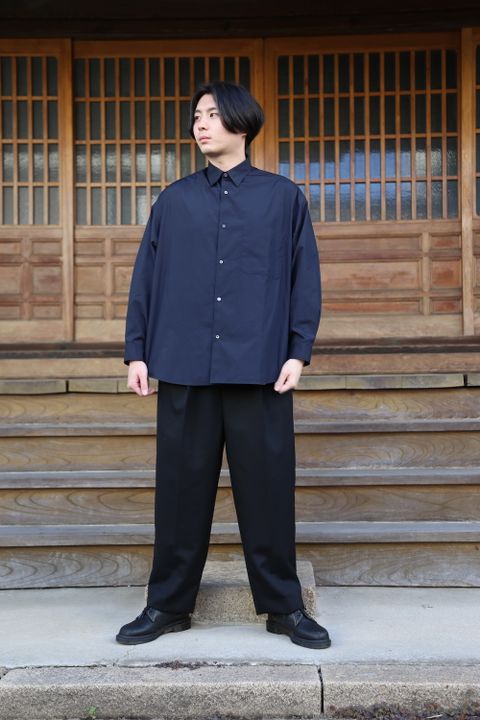Gpaphpaper Broad L/S Oversized Regular Collar Shirt(GM212-50110B) style.2021.5.23.