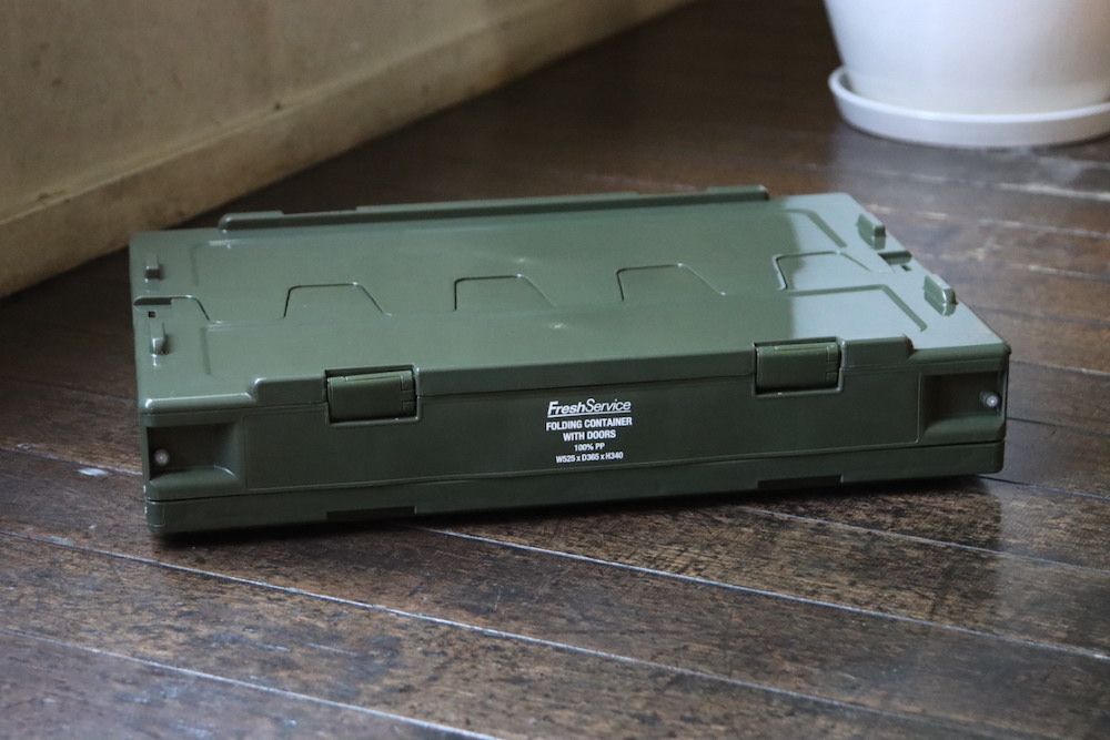 フレッシュサービス FOLDING CONTAINER w/2 DOORS "OLIVE"