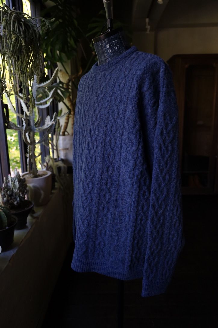 S.F.C 24FW エスエフシー CABLE CREW KNIT(SFCFW24KNO1)Blue MIX☆11月16日(土)発売！