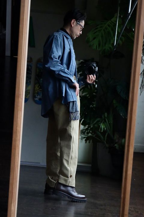 A.PRESSE アプレッセ23SSシャツ Rigid Chambray Shirtスタイル