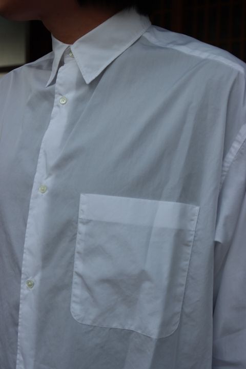 Graphpaper 22SS Broad L/S Oversized Regular Collar Shirt"WHITE".style